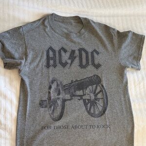AC/DC Charcoal Kids Tee with Cannon Graphic